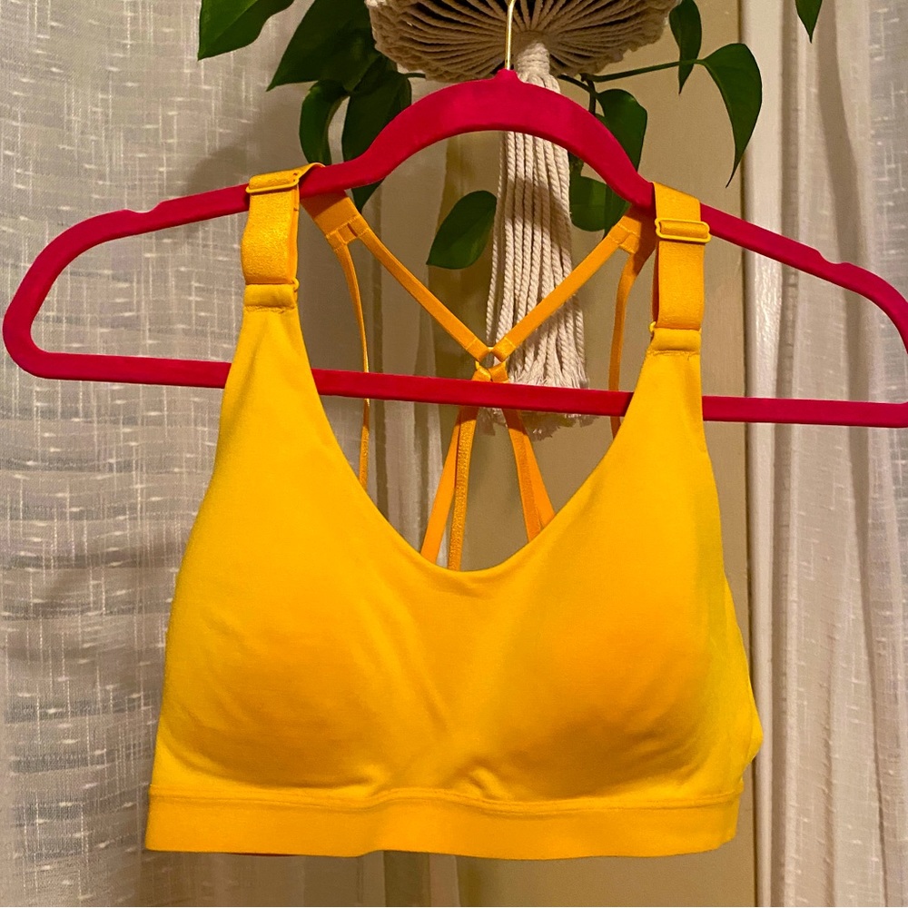 Yellow/gold medium sports bra